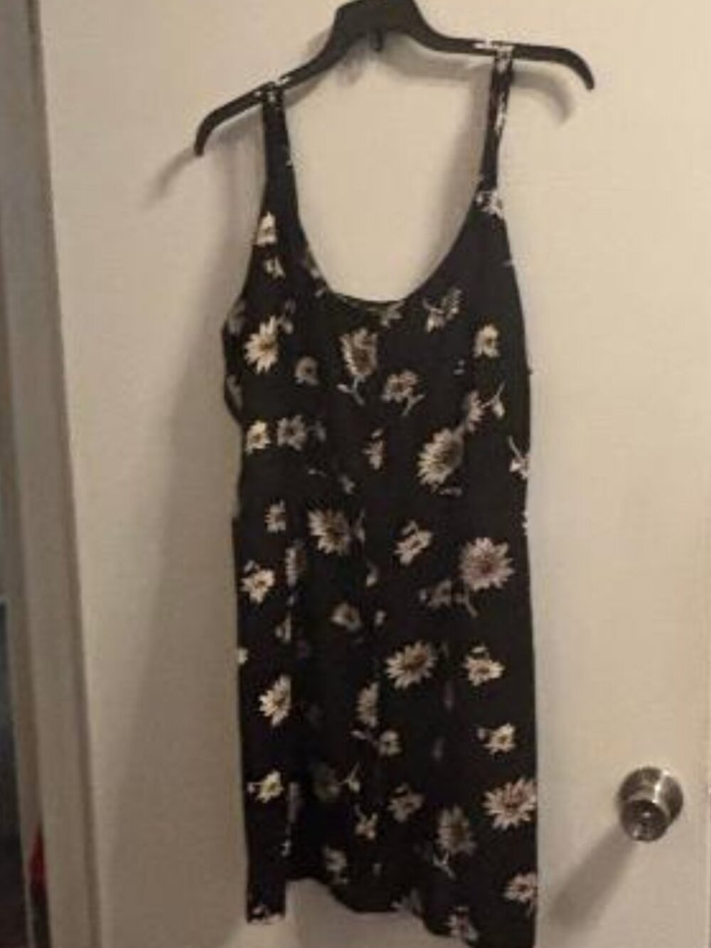 RVCA Women’s Black Floral Mini Dress Size Junior XL